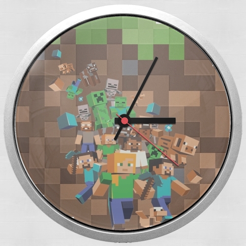  Minecraft Creeper Forest para Reloj de pared