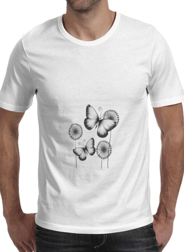  Butterflies Dandelion para Camisetas hombre