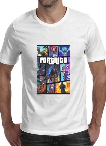  Fortnite - Battle Royale Art Feat GTA para Camisetas hombre