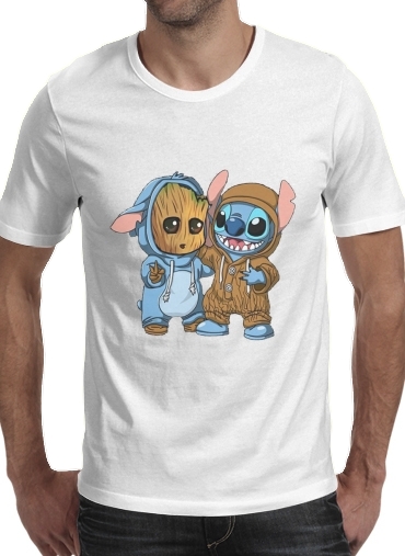  Groot x Stitch para Camisetas hombre