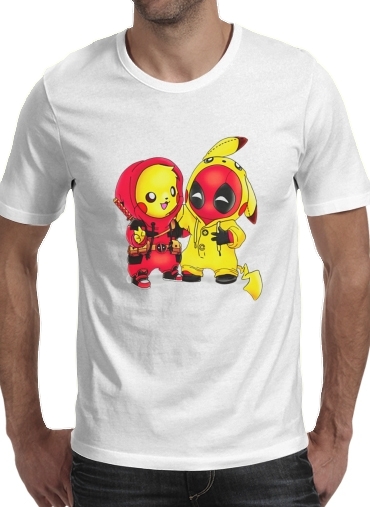 Pikachu x Deadpool para Camisetas hombre