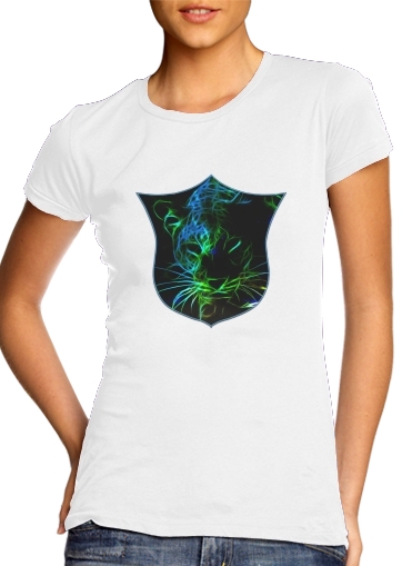  Abstract neon Leopard para Camiseta Mujer