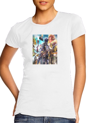  Fortnite Characters with Guns para Camiseta Mujer