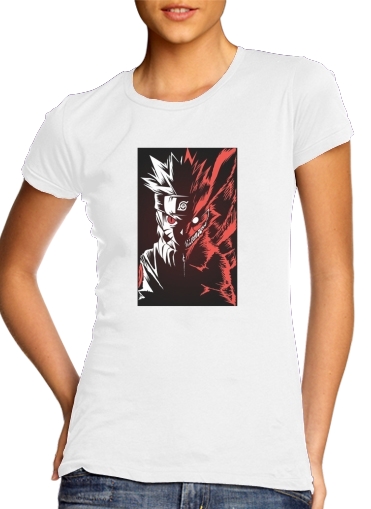  Kyubi x Naruto Angry para Camiseta Mujer