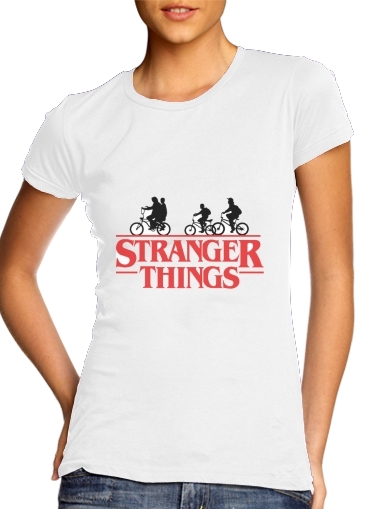  Stranger Things by bike para Camiseta Mujer