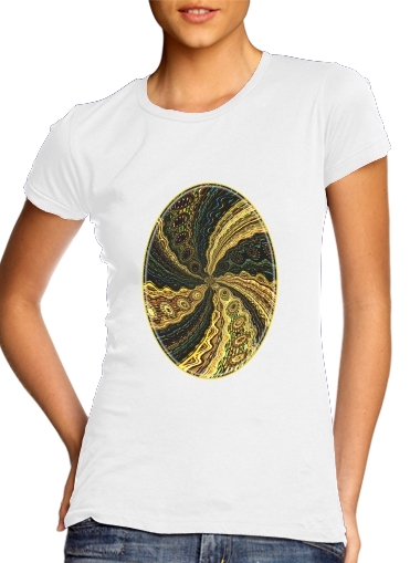  Twirl and Twist black and gold para Camiseta Mujer