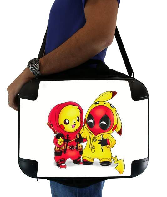  Pikachu x Deadpool para bolso de la computadora