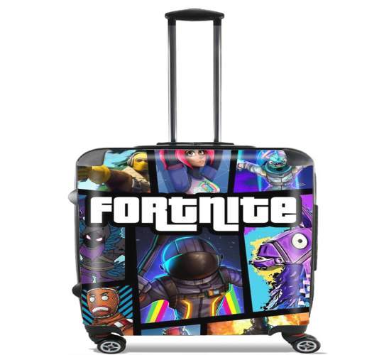  Fortnite - Battle Royale Art Feat GTA para Ruedas cabina bolsa de equipaje maleta trolley 17" laptop