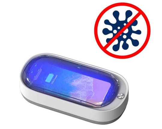 Esterilizador UV móvil para desinfectar teléfonos