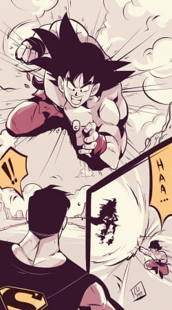 Carcasa Goku vs superman - Funda para moviles