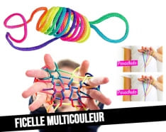 Conjunto de cuerdas cadena arcoiris multicolor
