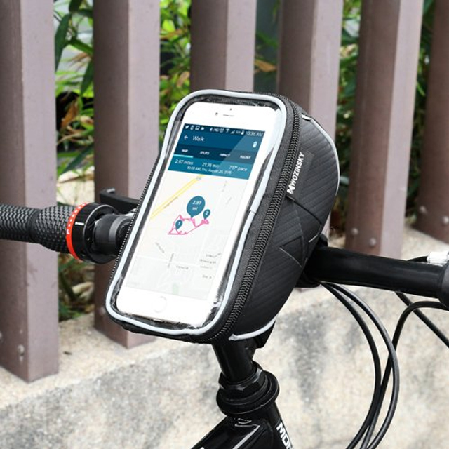 Soporte para bicicleta con marco frontal y manillar para teléfono con pantalla táctil 6,5