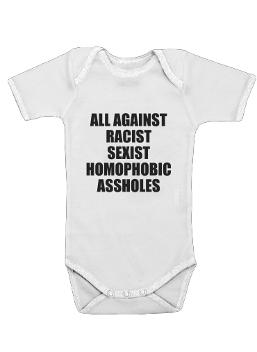  All against racist Sexist Homophobic Assholes para bebé carrocería