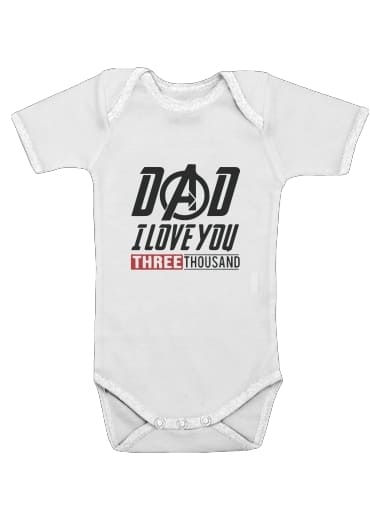  Dad i love you three thousand Avengers Endgame para bebé carrocería