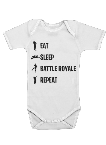  Eat Sleep Battle Royale Repeat para bebé carrocería