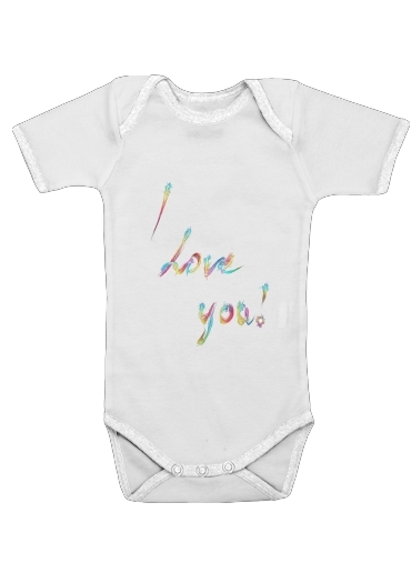  I love you - Rainbow Text para bebé carrocería
