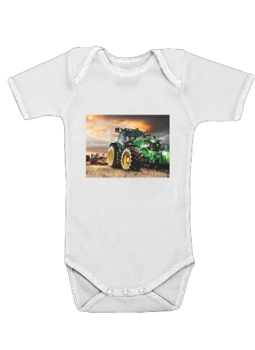 Onesies Baby John Deer tractor Farm