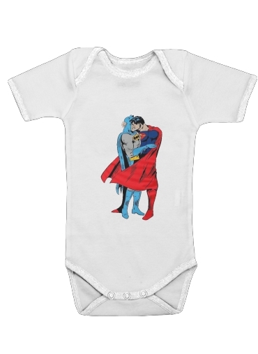  Superman And Batman Kissing For Equality para bebé carrocería