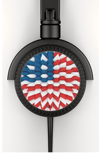  3D Poly USA flag para Auriculares estéreo
