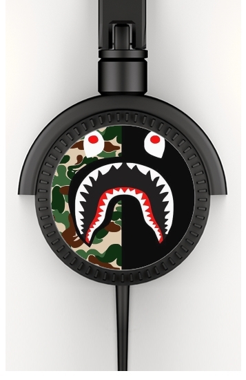  Shark Bape Camo Military Bicolor para Auriculares estéreo