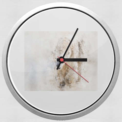 Abstract watercolor polar bear para Reloj de pared