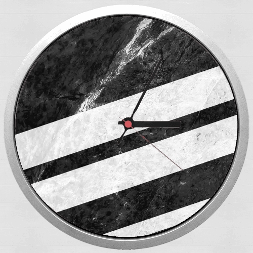  Black Striped Marble para Reloj de pared