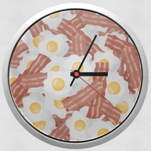  Breakfast Eggs and Bacon para Reloj de pared