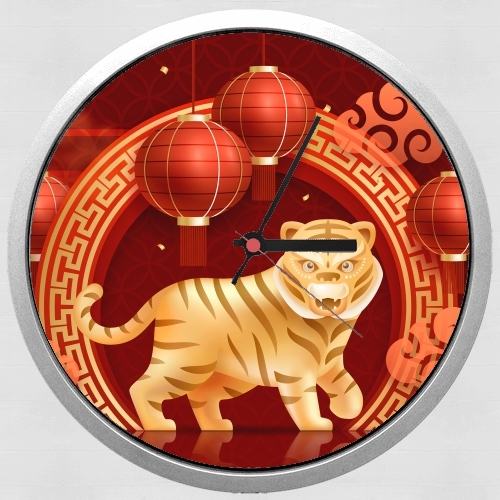 chinese new year Tiger para Reloj de pared