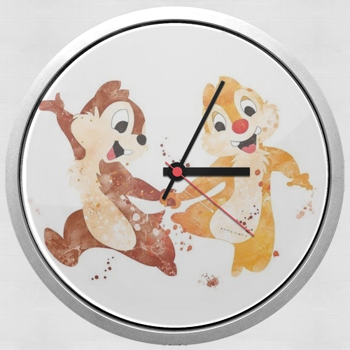  Chip And Dale Watercolor para Reloj de pared