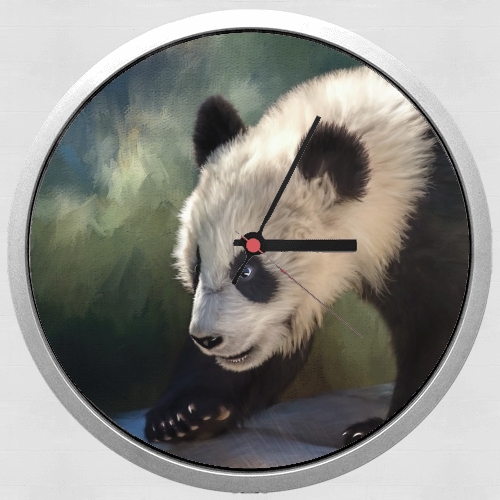  Cute panda bear baby para Reloj de pared