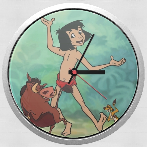  Disney Hangover Mowgli Timon and Pumbaa  para Reloj de pared