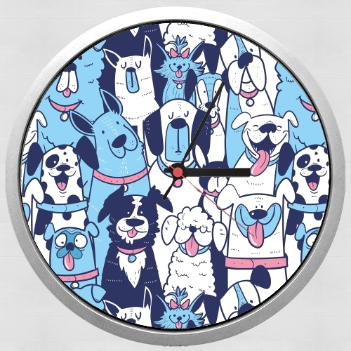 Dogs seamless pattern para Reloj de pared
