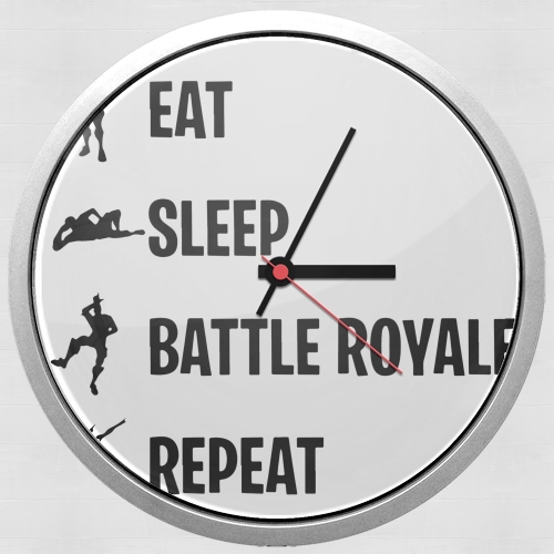  Eat Sleep Battle Royale Repeat para Reloj de pared