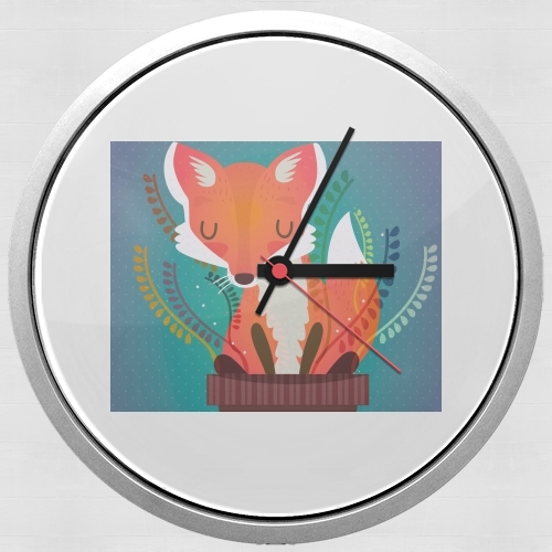  Fox in the pot para Reloj de pared