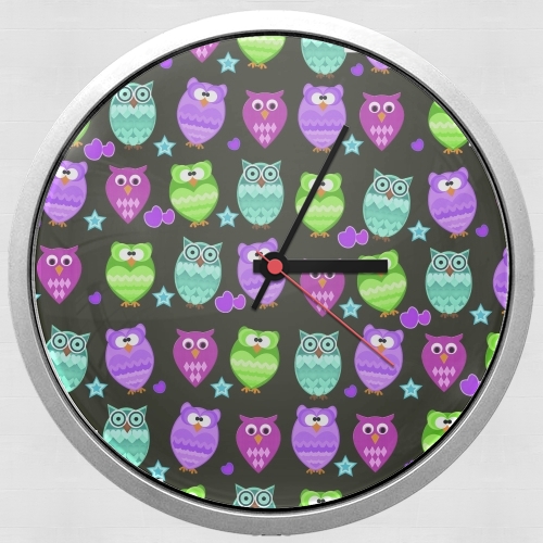 funky owls para Reloj de pared