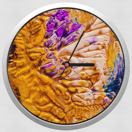  Gold and Purple Paint para Reloj de pared