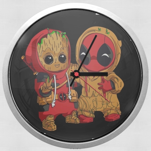  Groot x Deadpool para Reloj de pared