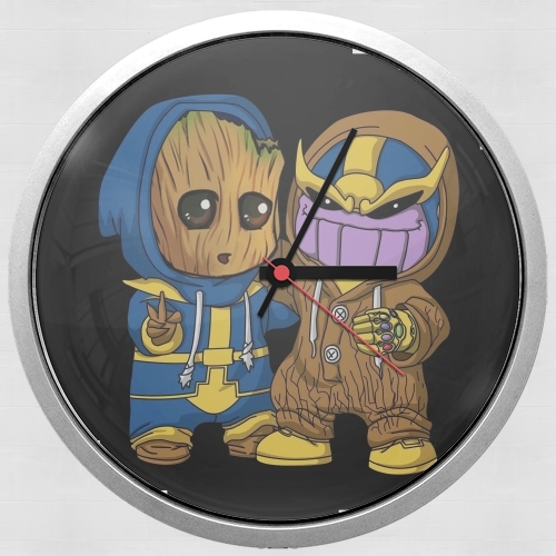  Groot x Thanos para Reloj de pared