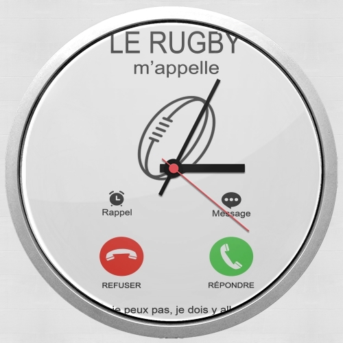  Le rugby mappelle para Reloj de pared
