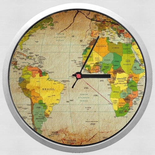  Mapa del mundo para Reloj de pared