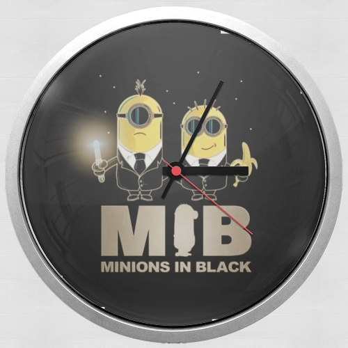  Minion in black mashup Men in black para Reloj de pared
