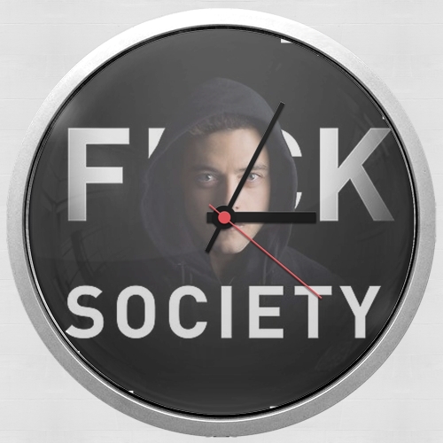 Mr Robot Fuck Society para Reloj de pared