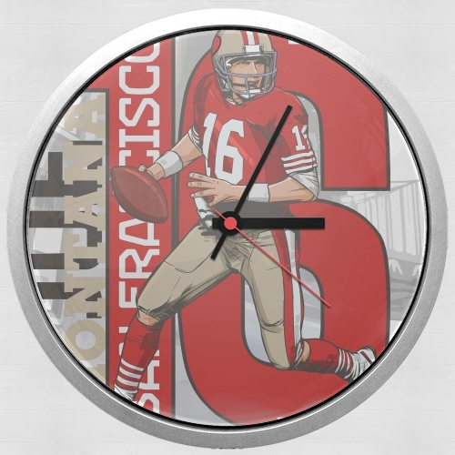  NFL Legends: Joe Montana 49ers para Reloj de pared