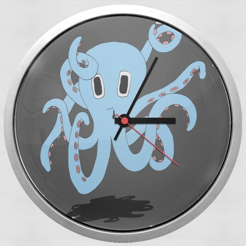  octopus Blue cartoon para Reloj de pared