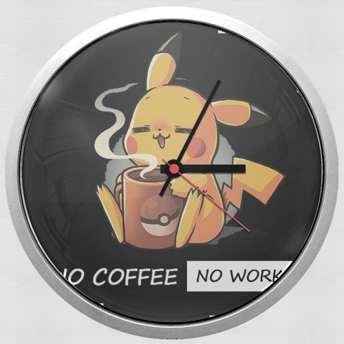  Pikachu Coffee Addict para Reloj de pared