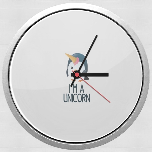  Pingouin wants to be unicorn para Reloj de pared