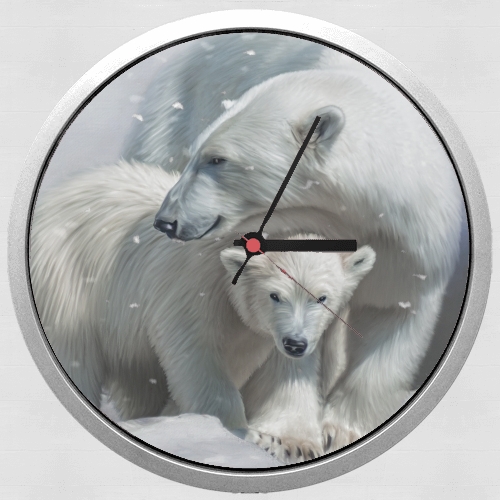  Polar bear family para Reloj de pared