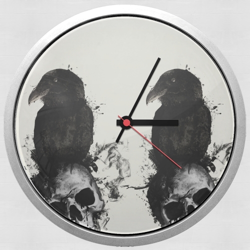  Raven and Skull para Reloj de pared