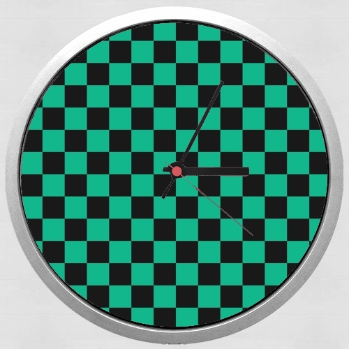  Tanjiro Pattern Green Square para Reloj de pared