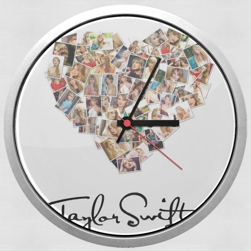  Taylor Swift Love Fan Collage signature para Reloj de pared